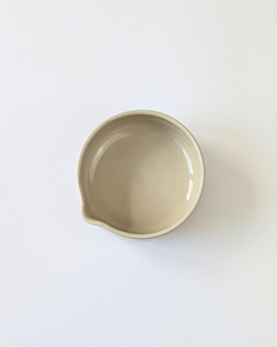 Handgedrehte Matcha Schale - Natural Clay
