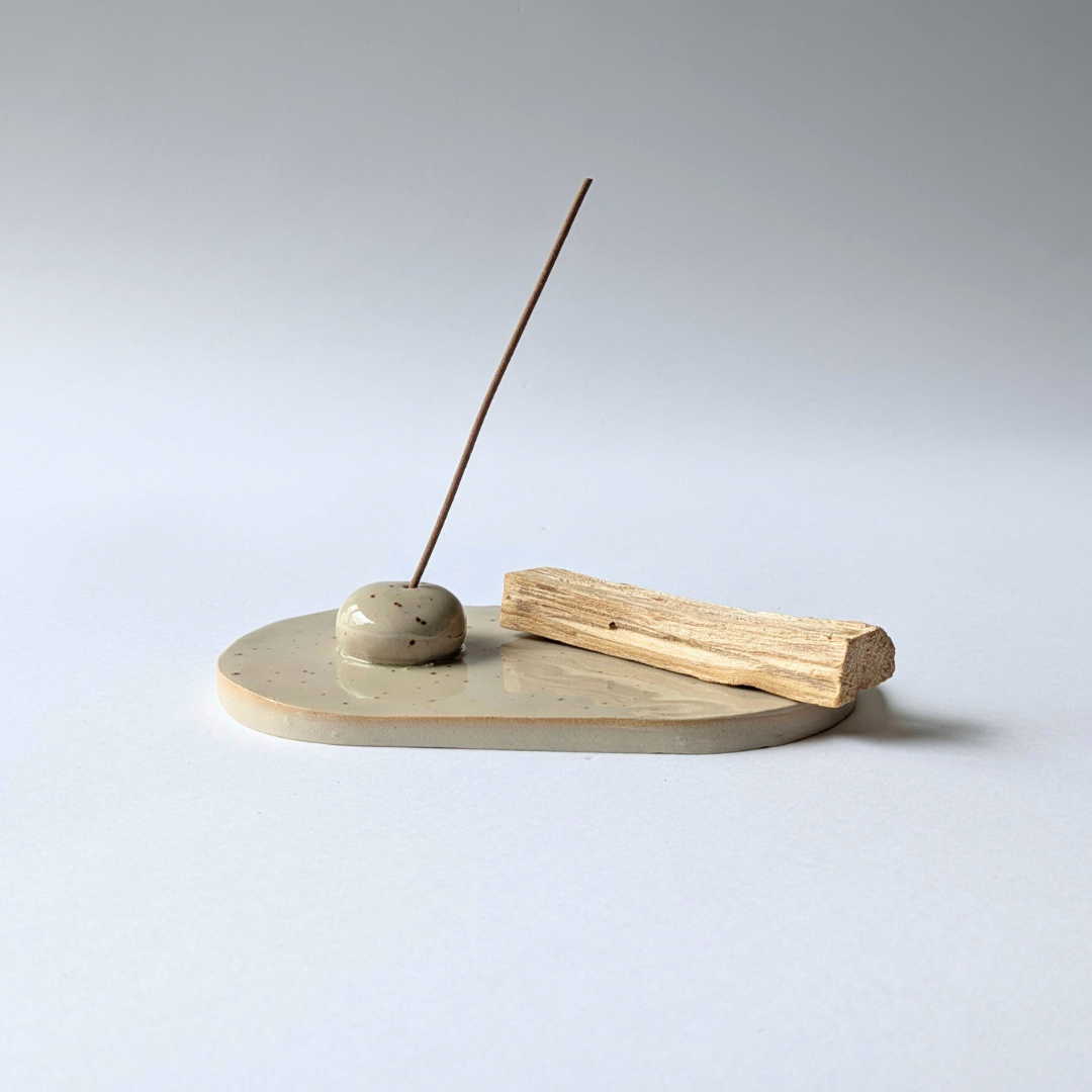 Handgefertigter Räucherstäbchenhalter Palo Santo Halter Keramik - Oval