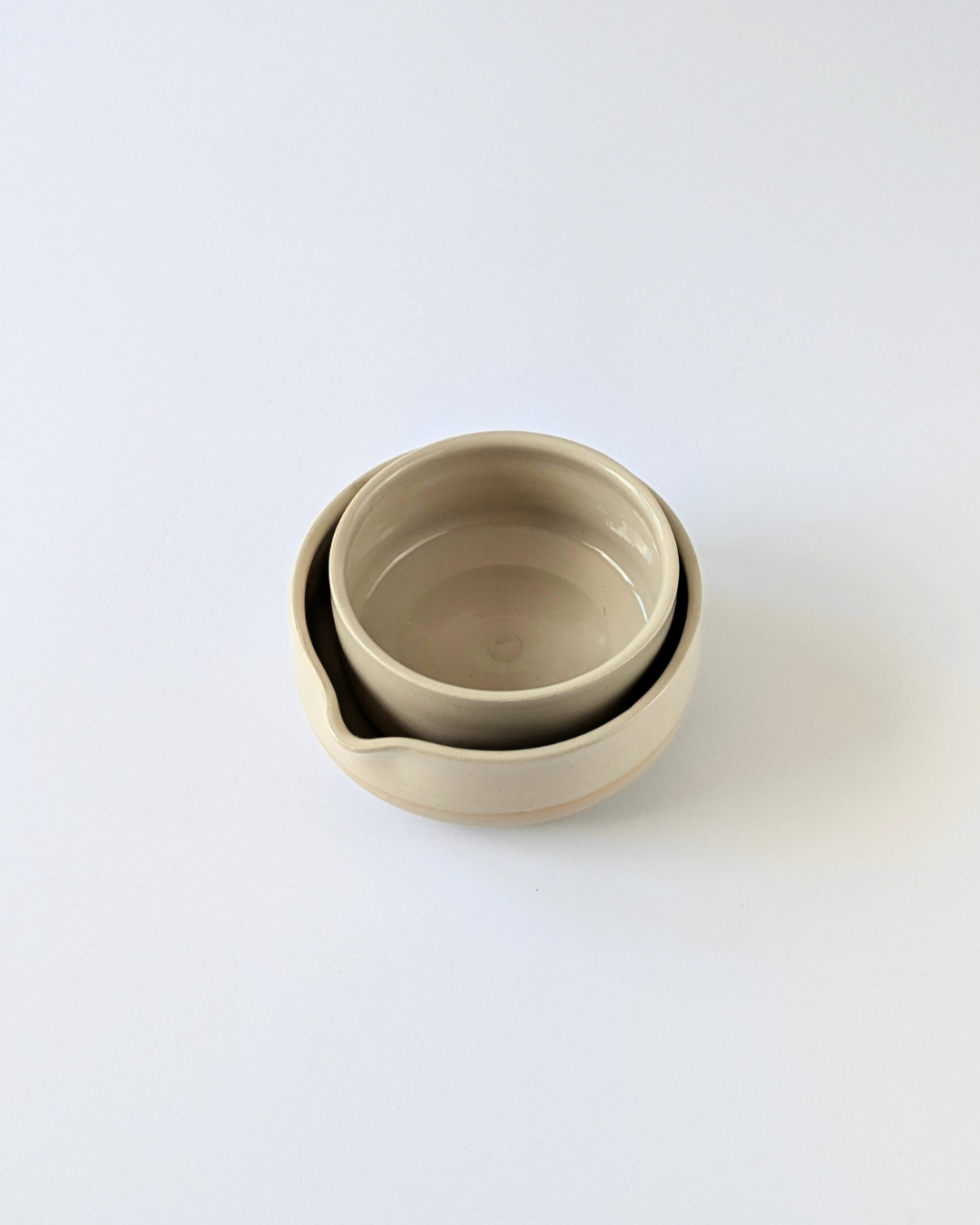 Matcha Set Schale und Becher - Natural Clay
