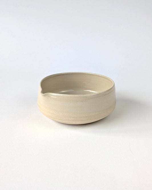 Handgedrehte Matcha Schale - Natural Clay