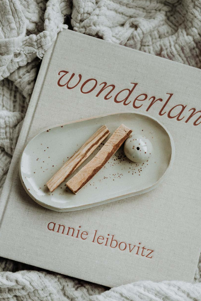 Handgefertigter Räucherstäbchenhalter Palo Santo Halter Keramik - Oval