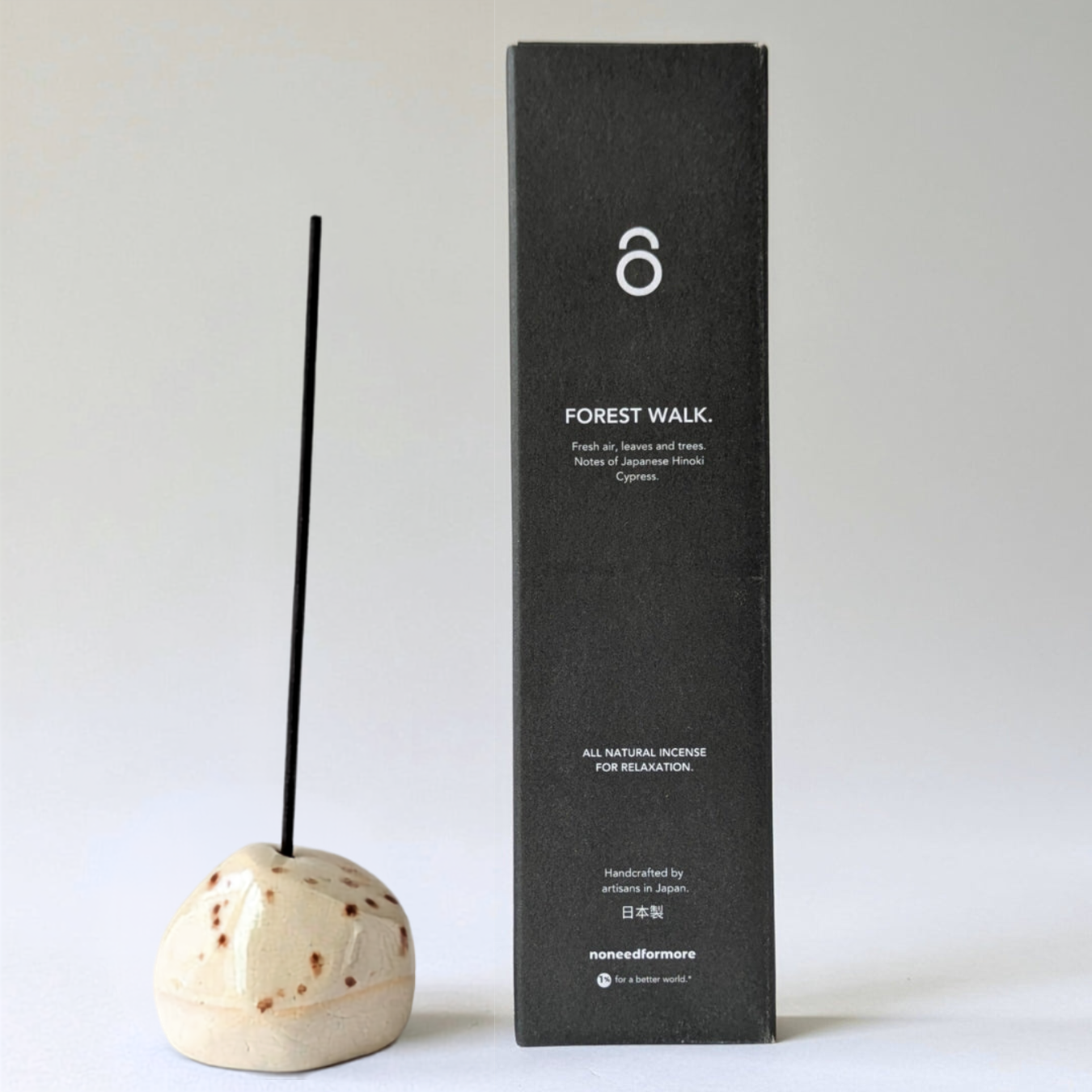 Duo Set - Pebble Räucherstäbchenhalter & Räucherstäbchen "Forest Walk"