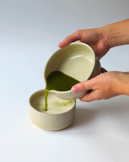 Matcha Set Schale und Becher - Natural Clay