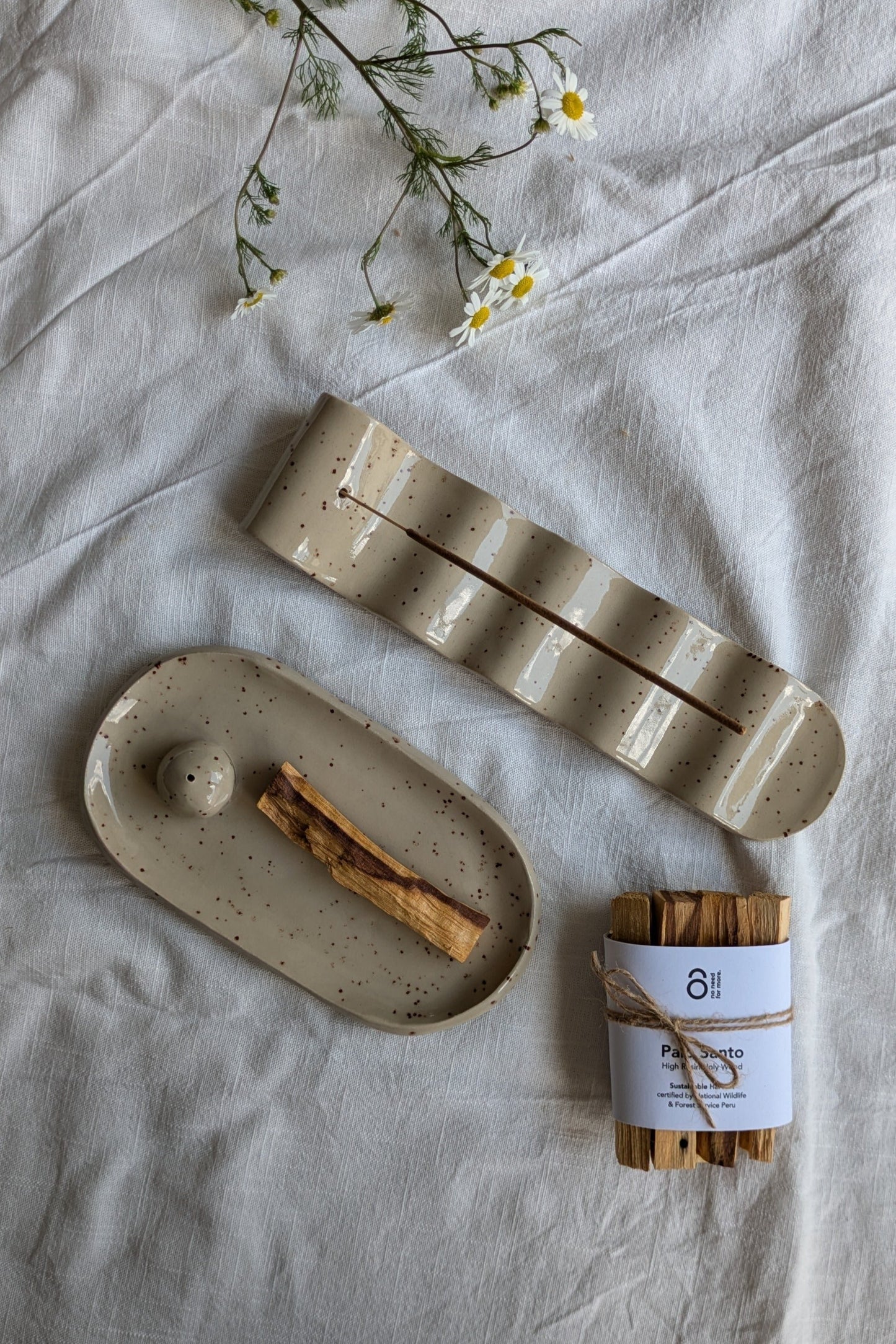 Handmade Incense & Palo Santo Holder - Oval