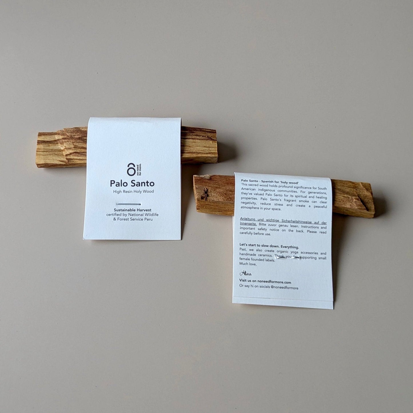 Palo Santo pour les sacs cadeaux