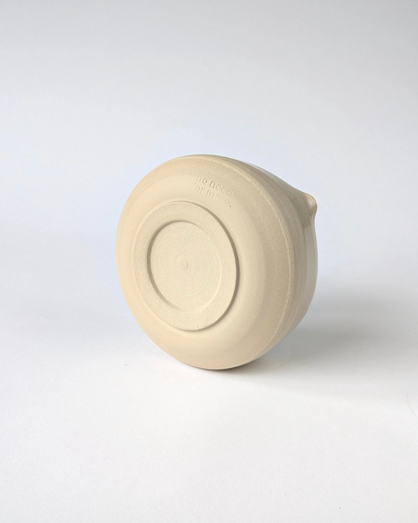 Handgedrehte Matcha Schale - Natural Clay