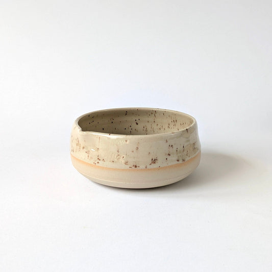 Handgedrehte Matcha Schale - Dots Glossy